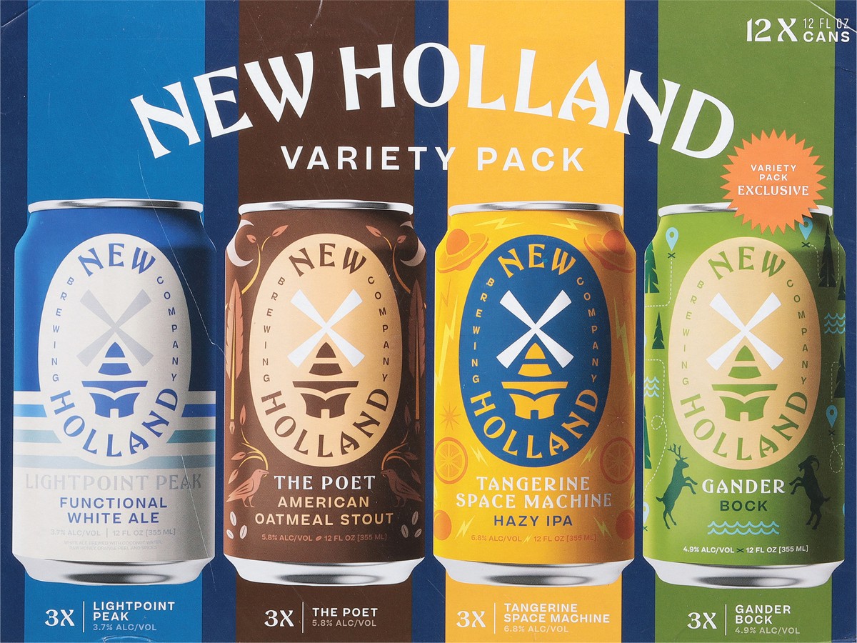 slide 9 of 9, New Holland Brewing Company Beer, Assorted, Variety Pack, 12 ct; 12 oz