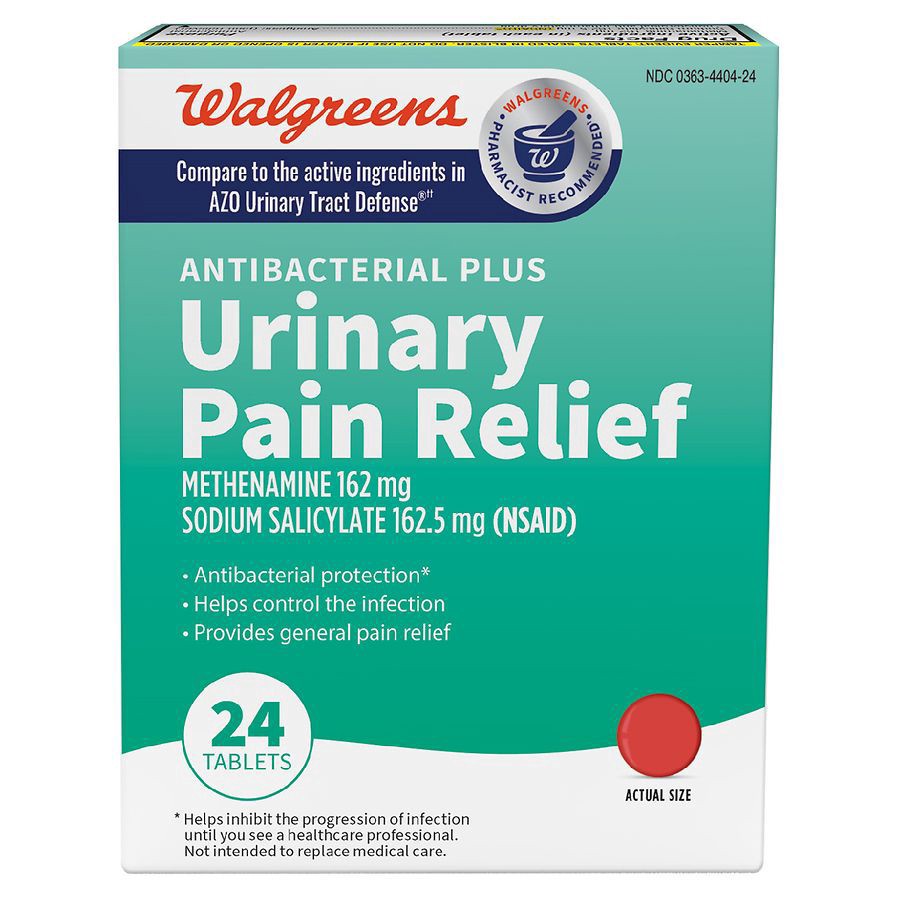 slide 1 of 3, Walgreens Antibacterial Plus Urinary, 24 ct