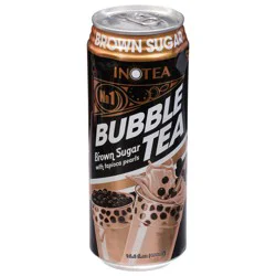 Inotea Brown Sugar Bubble Tea with Tapioca Pearls 16.6 fl oz