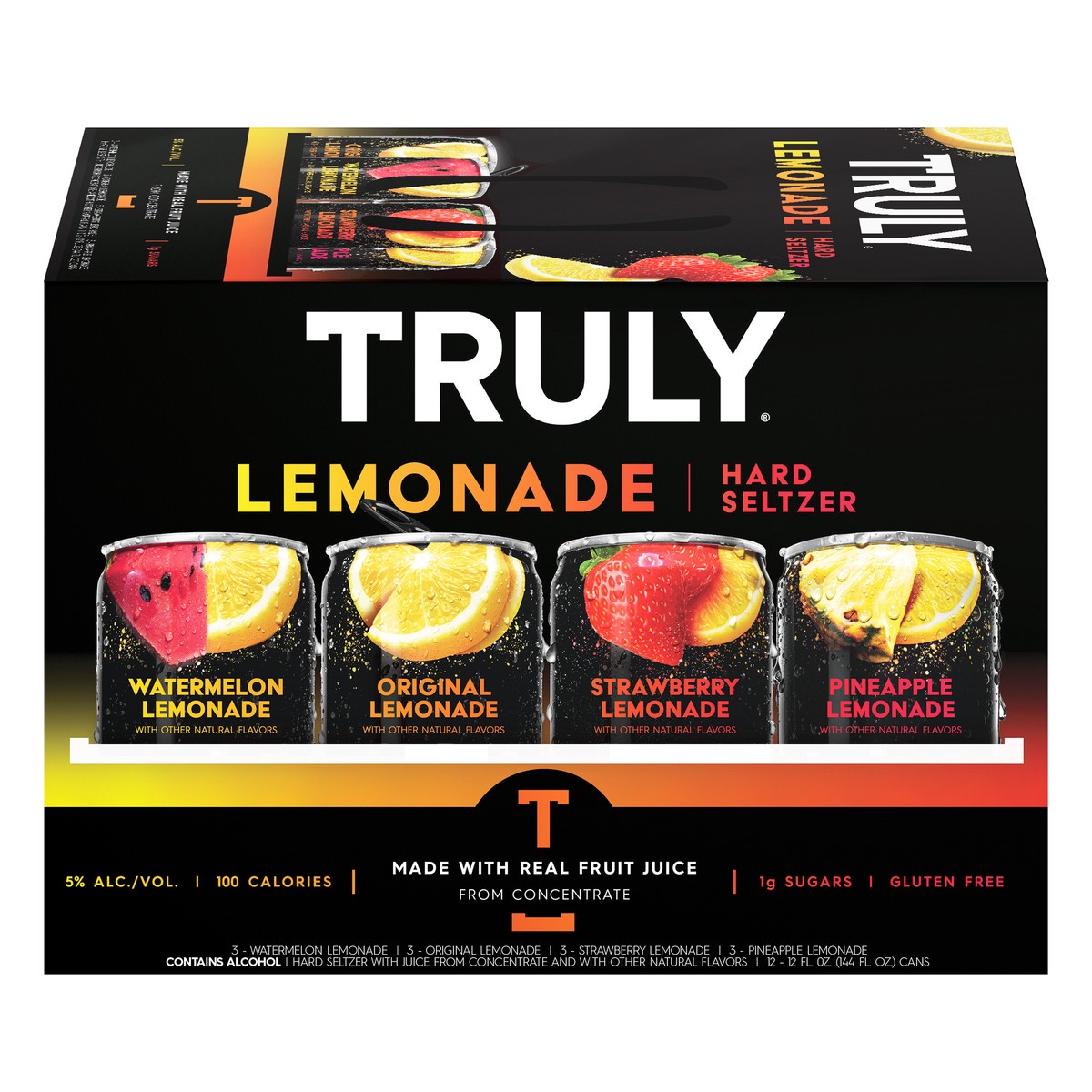 slide 1 of 6, TRULY Hard Seltzer Lemonade Variety Pack (12 fl. oz. Can, 12pk.), 12 ct