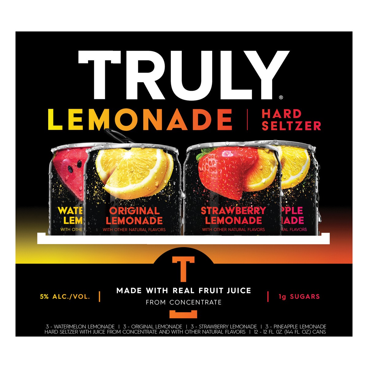 slide 5 of 6, TRULY Hard Seltzer Lemonade Variety Pack (12 fl. oz. Can, 12pk.), 12 ct