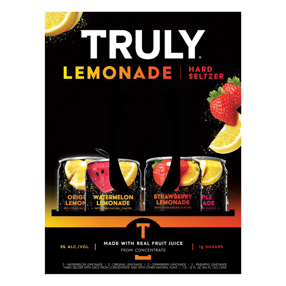 slide 6 of 6, TRULY Hard Seltzer Lemonade Variety Pack (12 fl. oz. Can, 12pk.), 12 ct