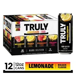 Truly Hard Seltzer Lemonade Variety Pack, Spiked & Sparkling Water 12Pk