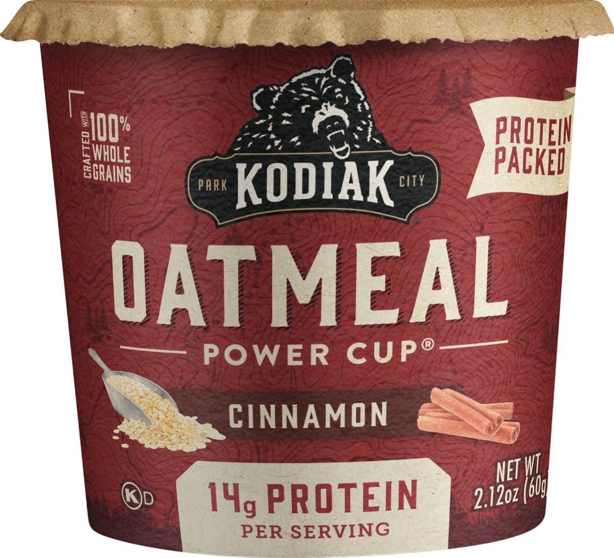 slide 4 of 5, Kodiak Cakes Oatmeal Power Cup, Cinnamon 2.12 oz., 2.12 oz