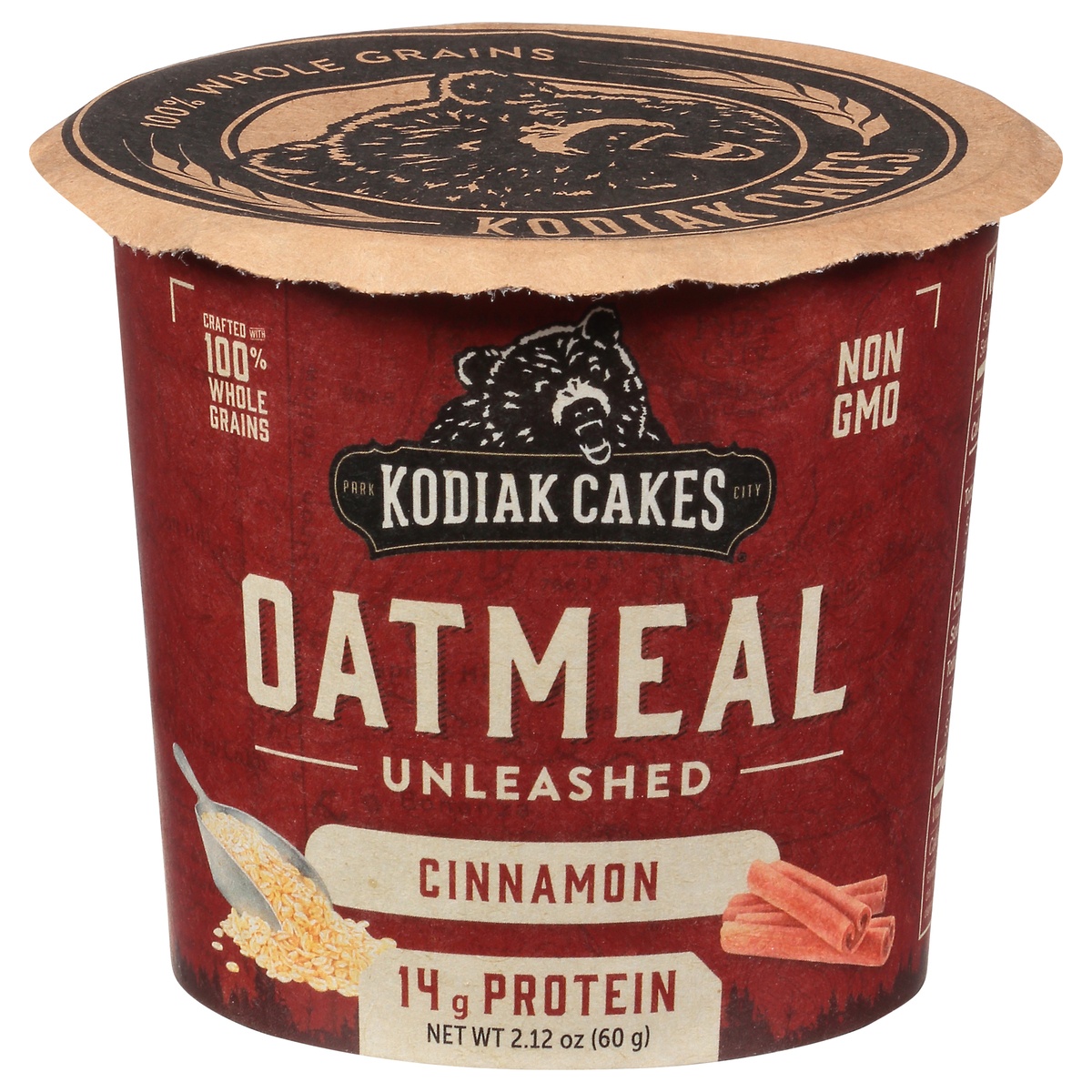 slide 1 of 1, Kodiak Cakes Cinnamon Oatmeal in a Cup, 2.12 oz