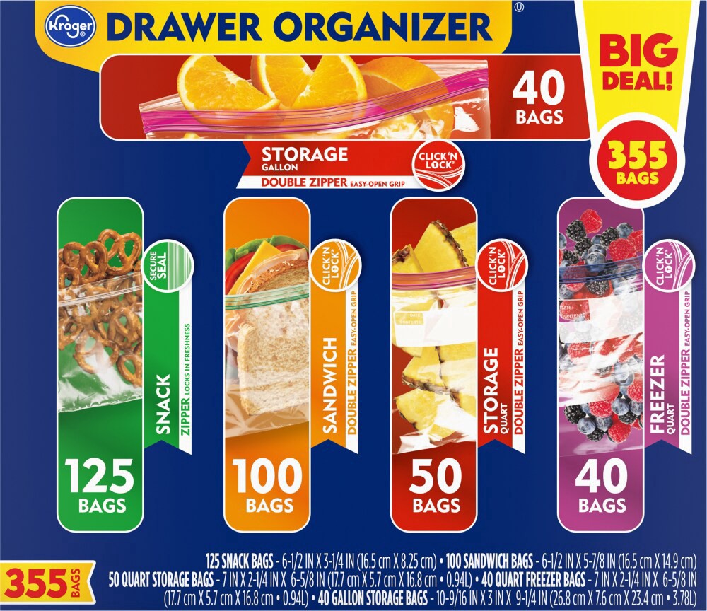 slide 3 of 3, Kroger Food Storage Assorted Multi Pack, 355 ct