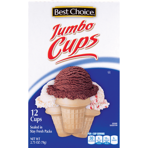 slide 1 of 1, Best Choice Jumbo Cake Cones, 12 ct