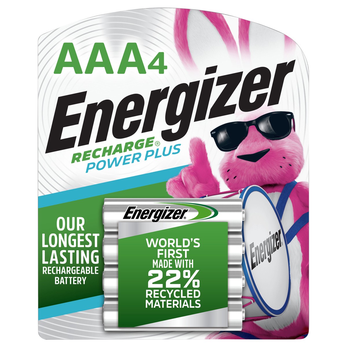 slide 1 of 3, Energizer Rechargeable AAA Batteries (4 Pack) 800 mAh Triple A Batteries, 4 ct
