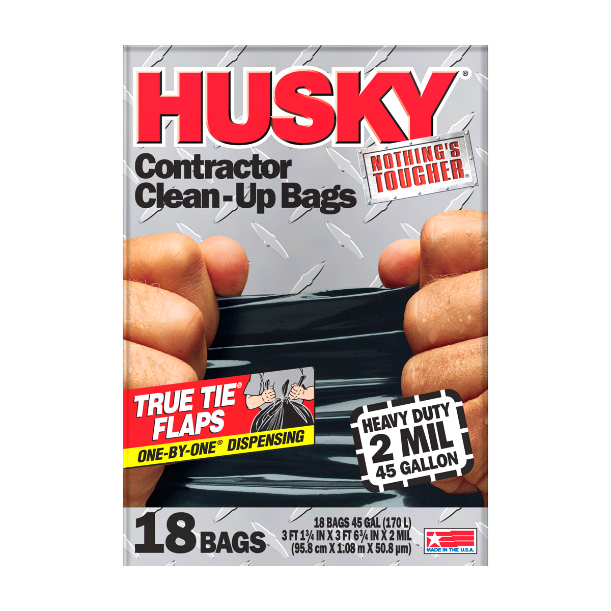 slide 1 of 6, Husky Contractor Clean Up Bags, 18 ct