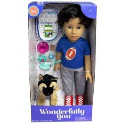 Wonderfully You Ronan and Puppy Set, 18" Doll and Accessories Set