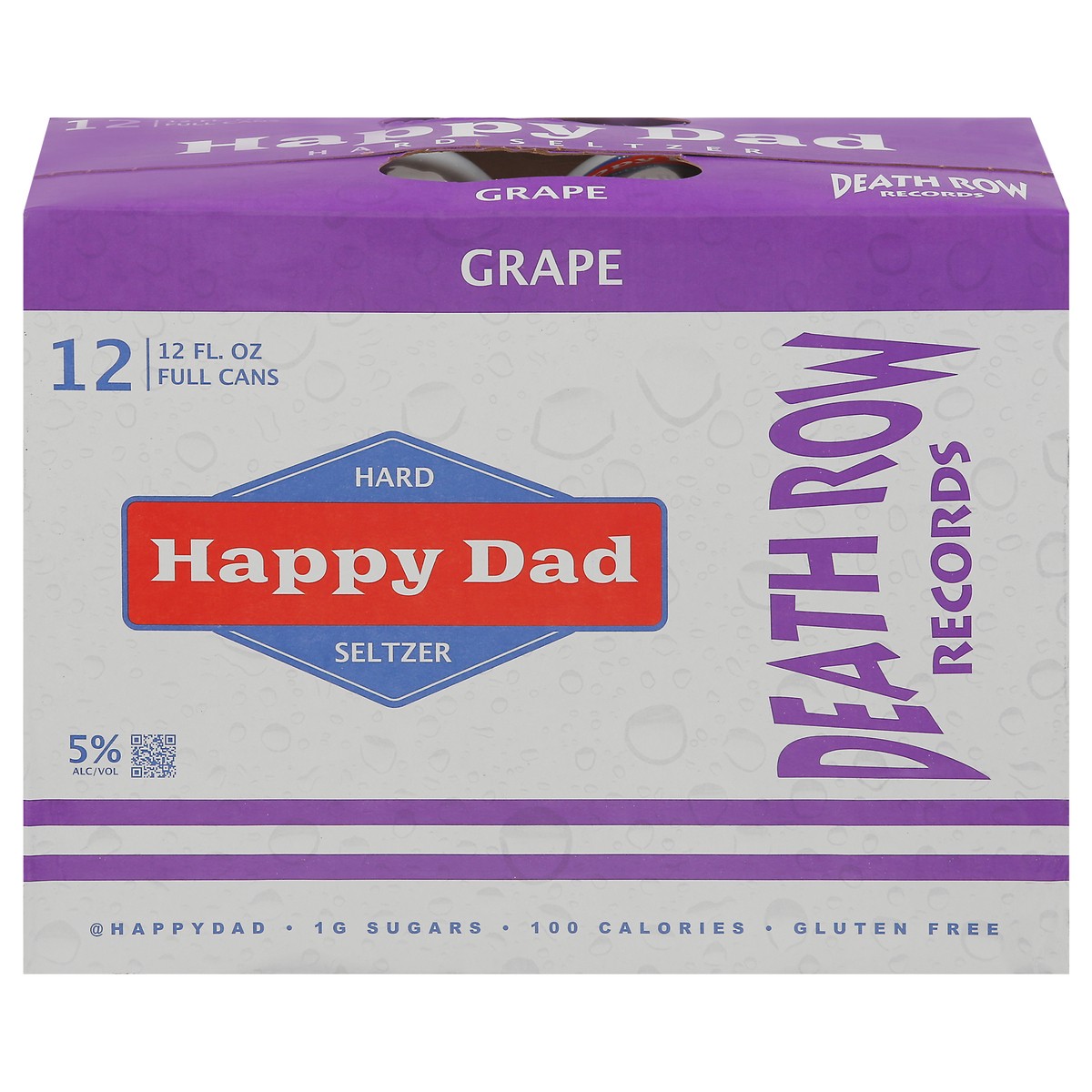slide 1 of 9, Happy Dad Death Row Records Grape Hard Seltzer 12 - 12 fl oz Cans, 12 ct