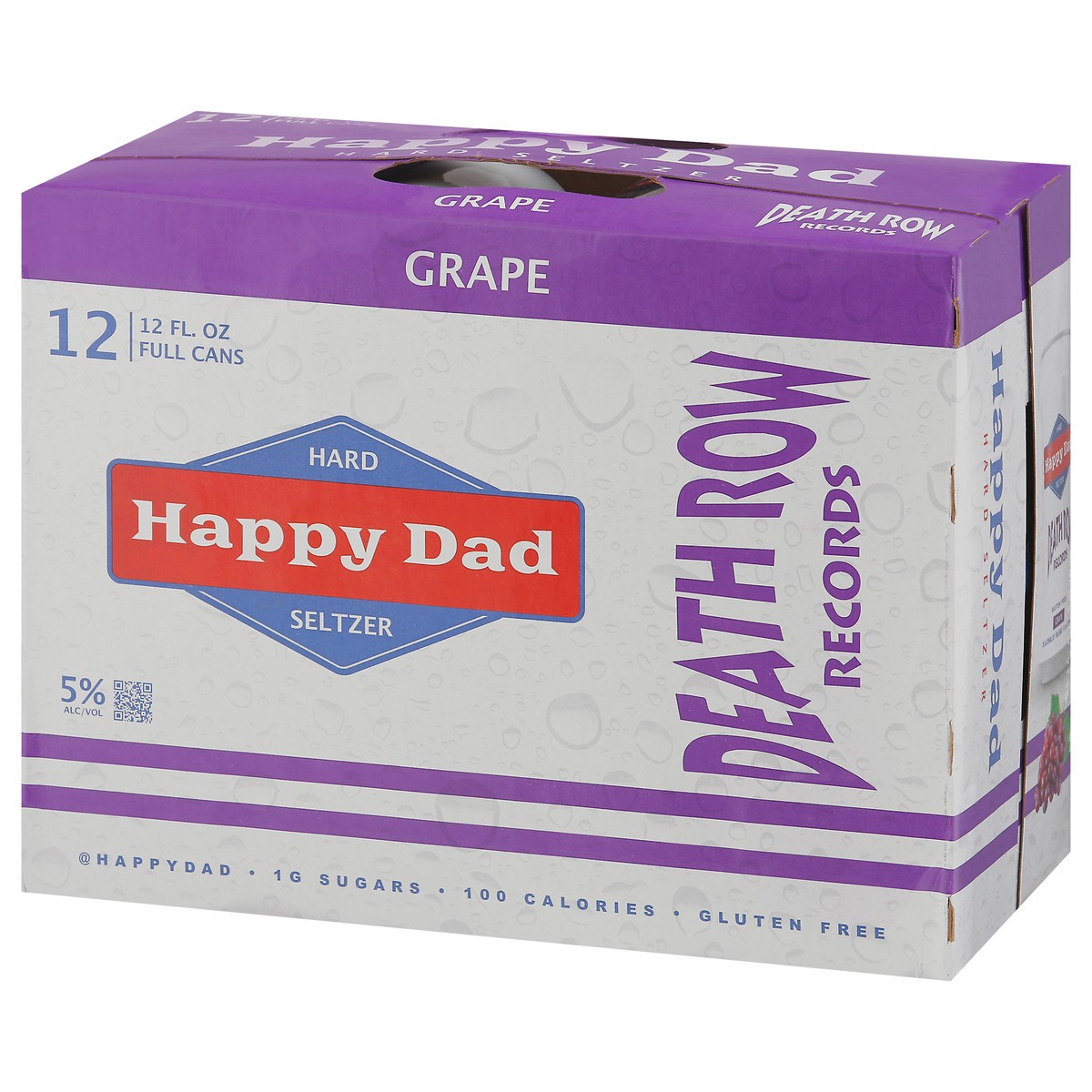 slide 2 of 9, Happy Dad Death Row Records Grape Hard Seltzer 12 - 12 fl oz Cans, 12 ct