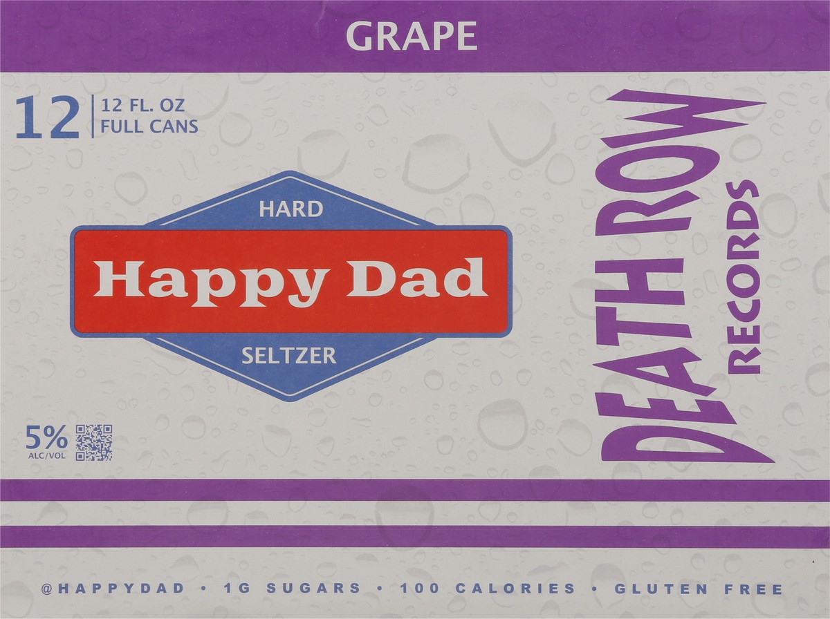 slide 7 of 9, Happy Dad Death Row Records Grape Hard Seltzer 12 - 12 fl oz Cans, 12 ct