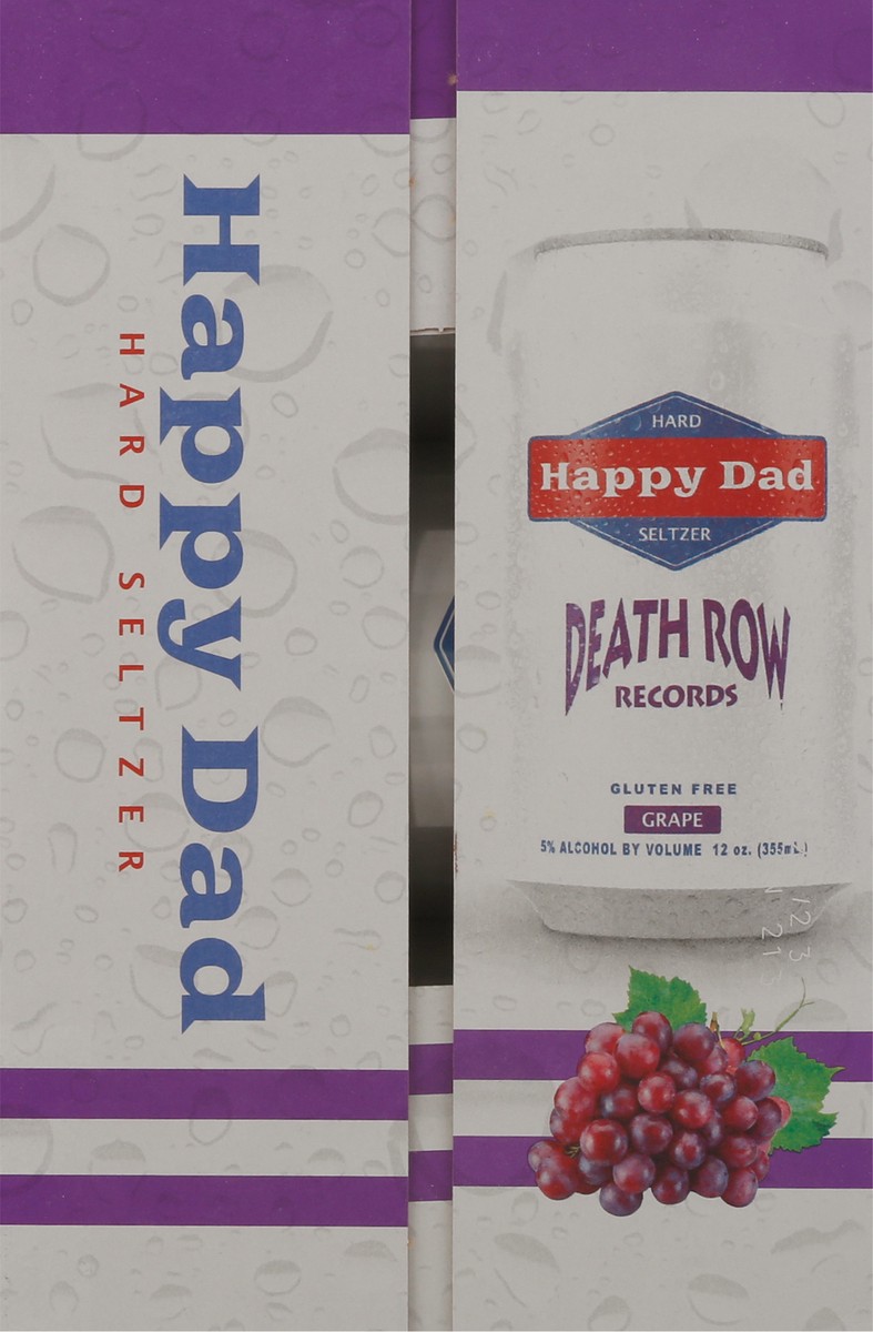 slide 9 of 9, Happy Dad Death Row Records Grape Hard Seltzer 12 - 12 fl oz Cans, 12 ct