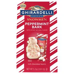 Ghirardelli Peppermint Bark Snowmen, 5.7 oz Bag