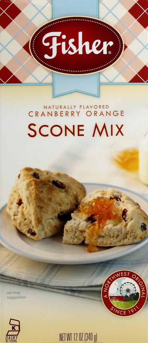 slide 8 of 9, Fisher Cranberry Orange Fair Scone Mix, 12 oz