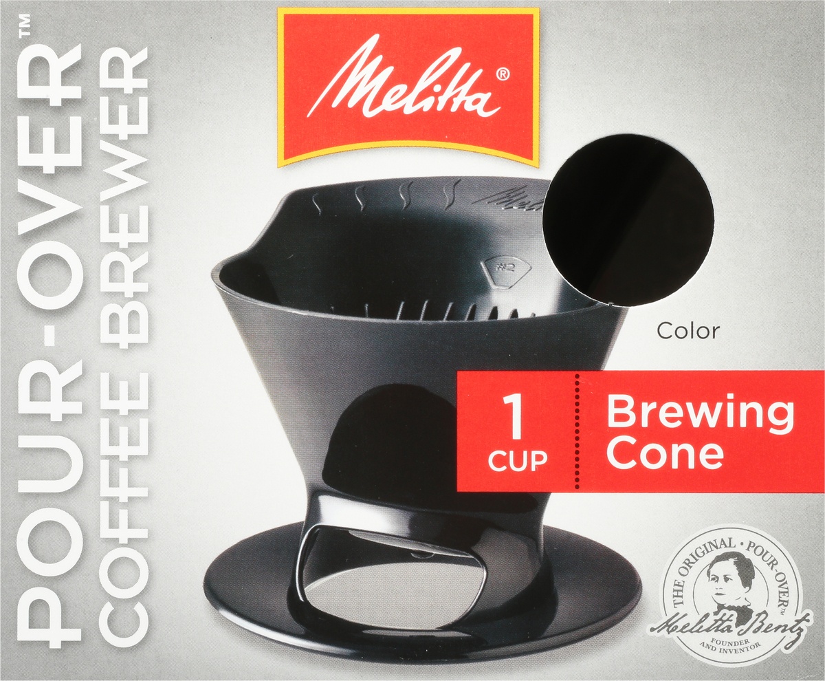 slide 6 of 8, Melitta Pour-Over Coffee Brewer Brewing Cone, 1 cup
