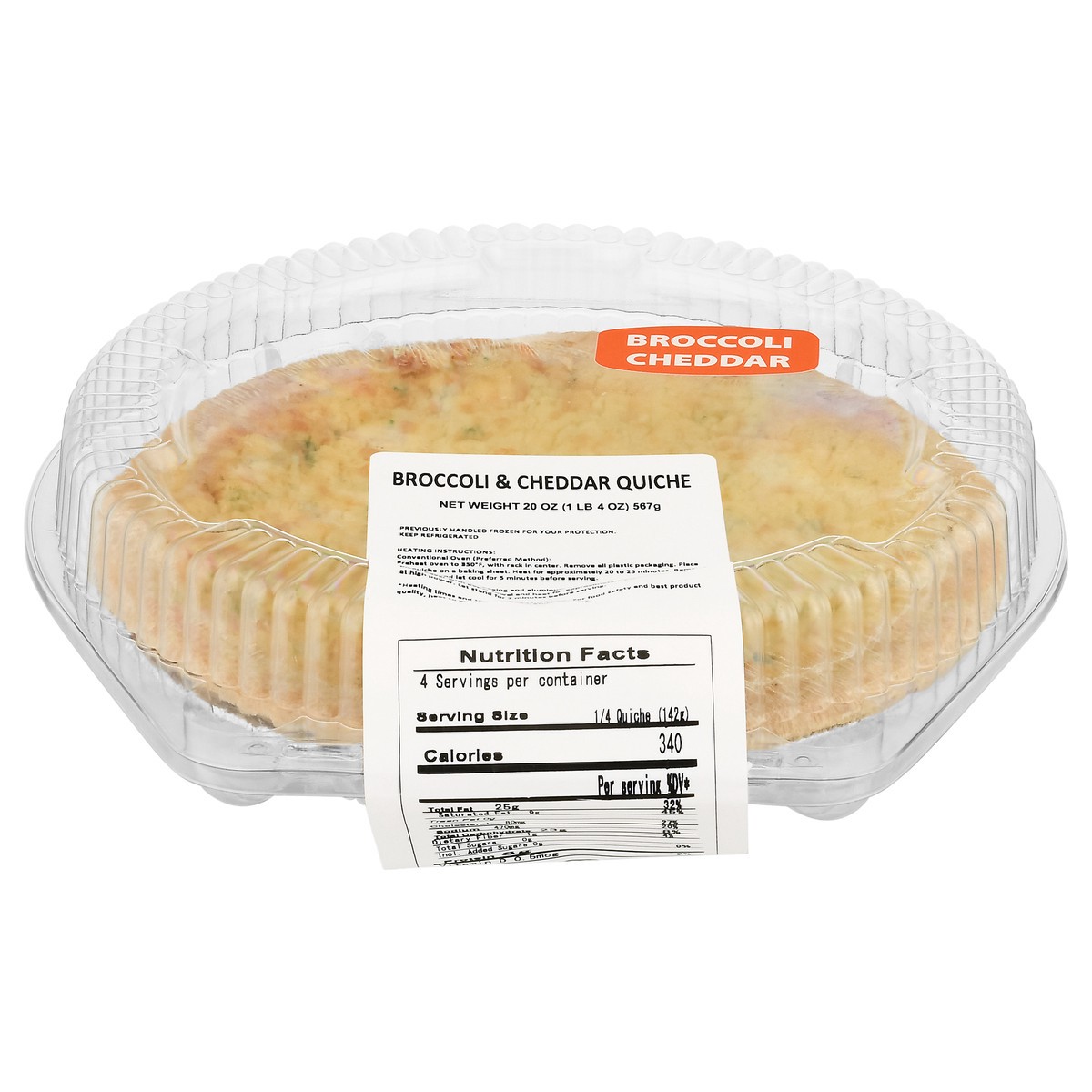 slide 2 of 4, Giant Broccoli & Cheddar Quiche, 20 oz
