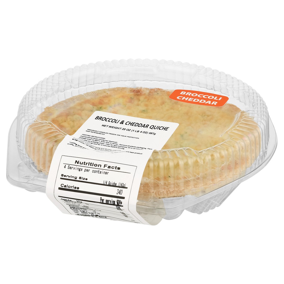 slide 3 of 4, Giant Broccoli & Cheddar Quiche, 20 oz