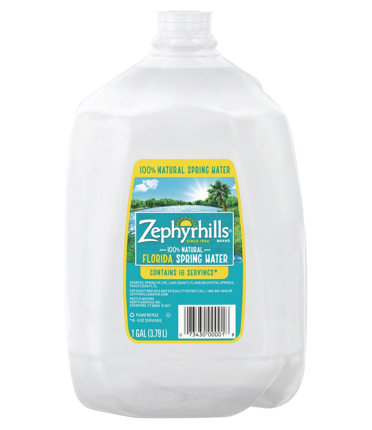 slide 1 of 1, Zephyrhills Spring Water Gallon, 1 gal
