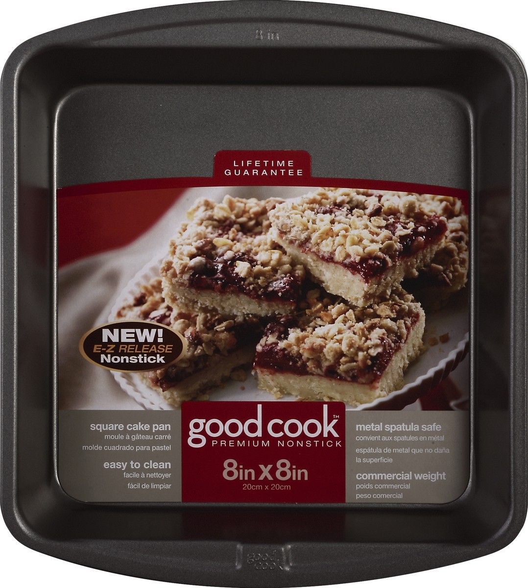 slide 4 of 4, Good Cook Nonstick Square Cake Pan, 8 in