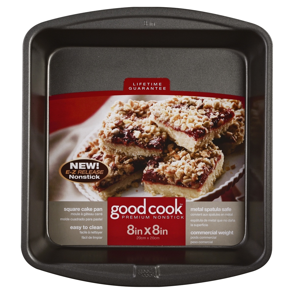 slide 1 of 4, Good Cook Nonstick Square Cake Pan, 8 in