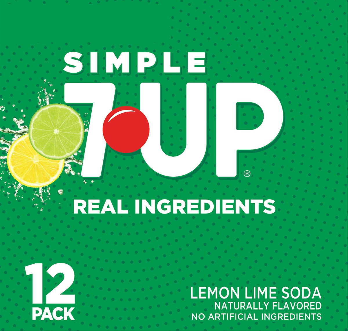 slide 5 of 7, 7UP Simple 7UP Lemon Lime Soda, 12 Fl Oz Cans, 12 Pack, 12 fl oz