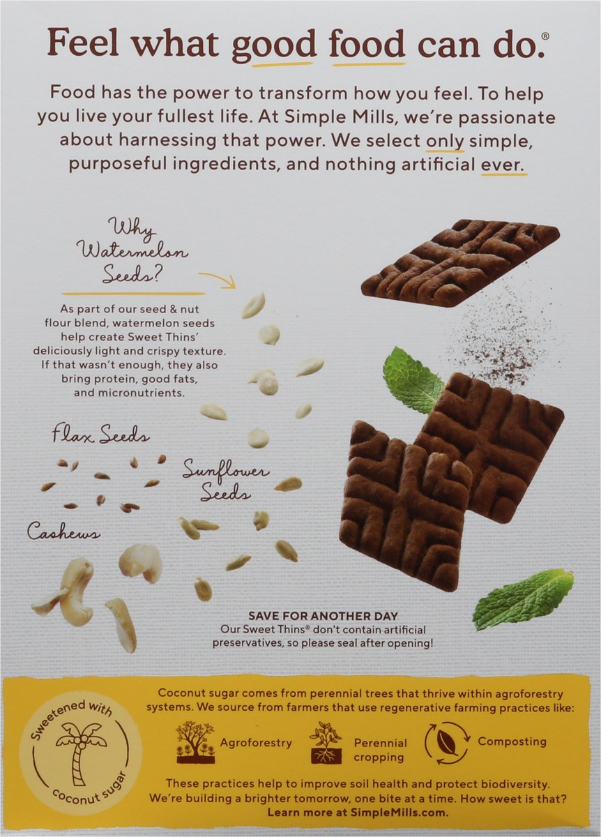 slide 4 of 9, Simple Mills Seed & Nut Flour Mint Chocolate Sweet Thins 4.25 oz, 4.25 oz