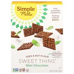 Simple Mills Seed & Nut Flour Mint Chocolate Sweet Thins 4.25 oz