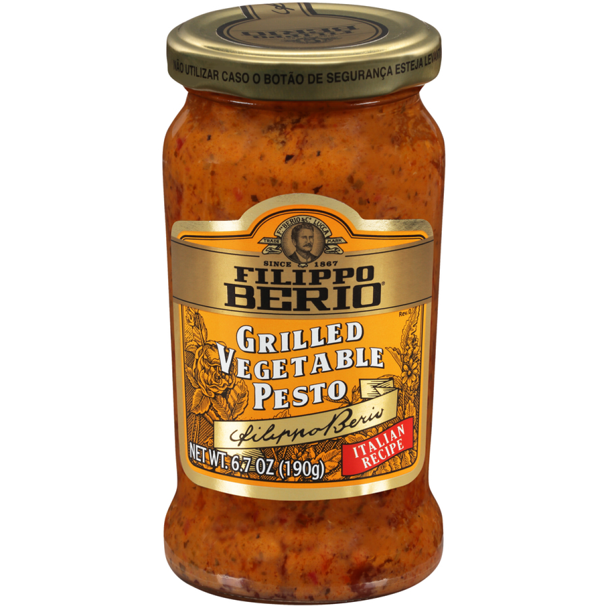 slide 1 of 1, Filippo Berio Grilled Vegetable Pesto, 6.7 oz