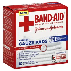 BAND-AID Gauze Pads 10 ea