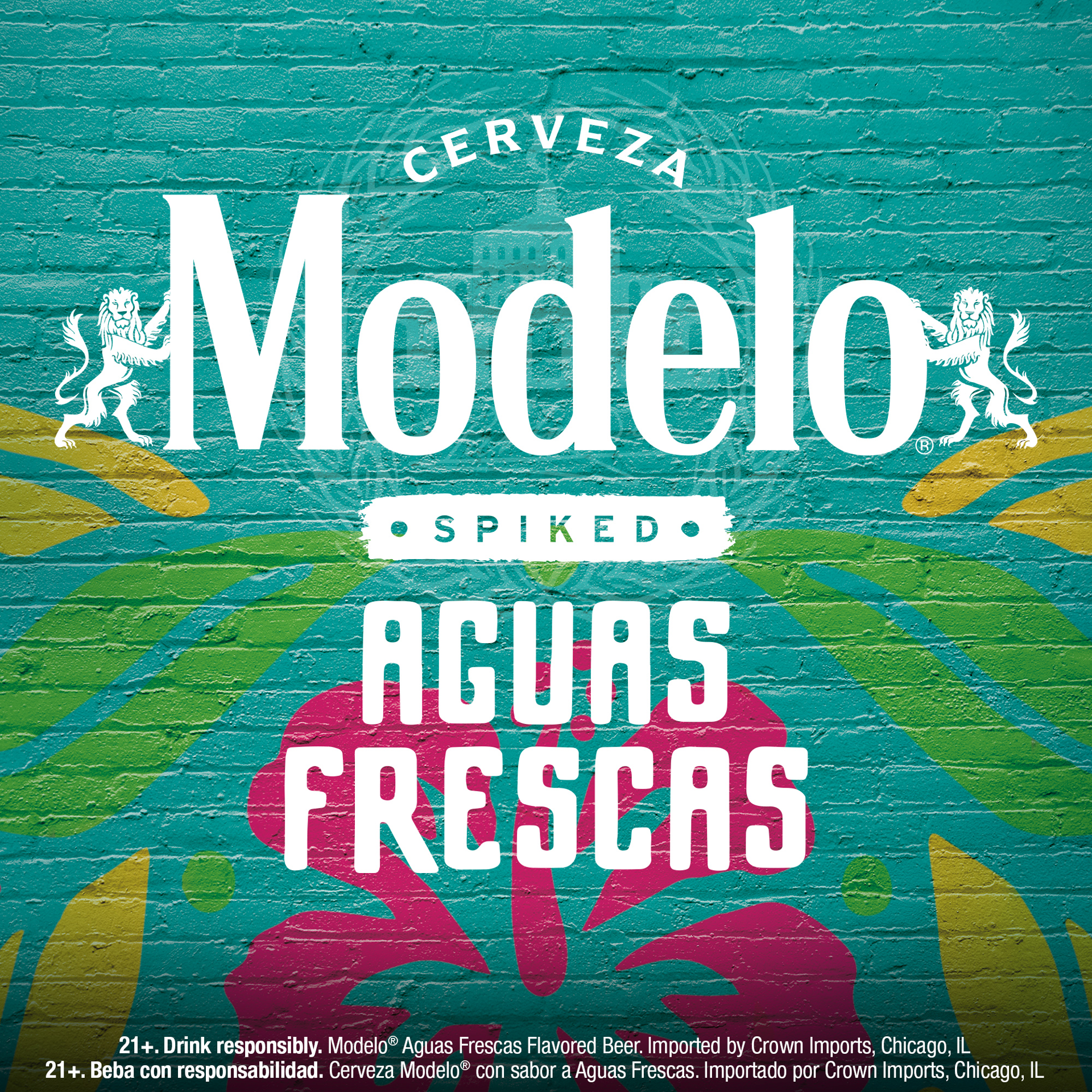 slide 6 of 9, Modelo Spiked Aguas Frescas Pina Flavored Malt Beverage, 24 fl oz Can, 4.5% ABV, 24 fl oz