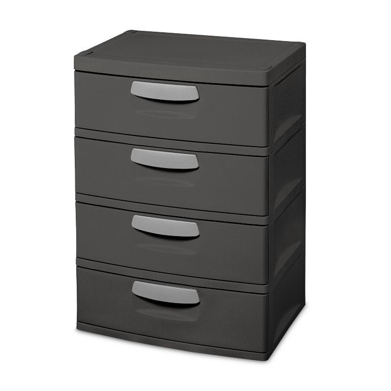slide 1 of 15, Sterilite Flat Gray 4 Drawer Unit 1 ea, 1 ct