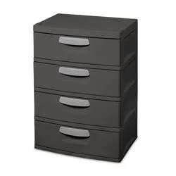 Sterilite Flat Gray 4 Drawer Unit 1 ea