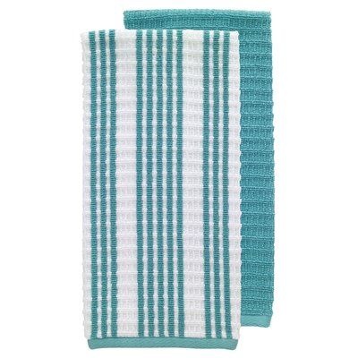 slide 1 of 1, T-fal Striped Dish Cloths, 2 ct