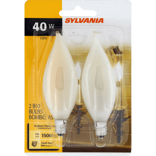 slide 1 of 3, Sylvania Light Bulbs, Indoor/Outdoor, 40 Watts, 2 ct