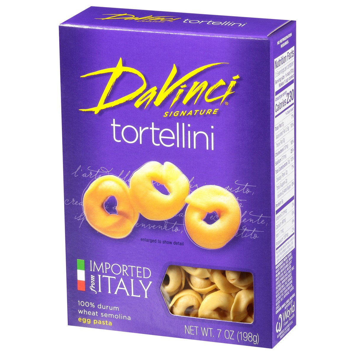 slide 3 of 9, Davinci Tortellini Pasta, 7 oz