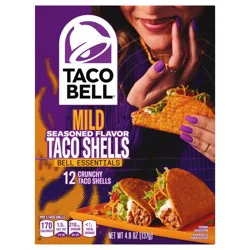 Taco Bell Mild Seasoned Flavor Crunchy Taco Shells, 12 ct, 4.8 oz Box