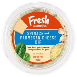 Fresh from Meijer Spinach & Parmesan Cheese Dip, 7 oz