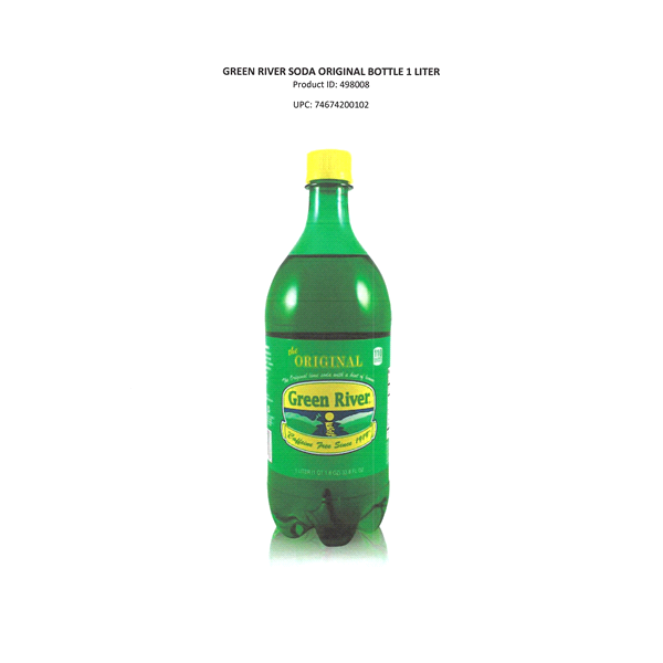 slide 1 of 1, Green River Soda 33.8 oz, 33.8 oz