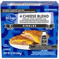 slide 1 of 3, Kroger 4 Cheese Blend Singles, 16 ct; 12 oz