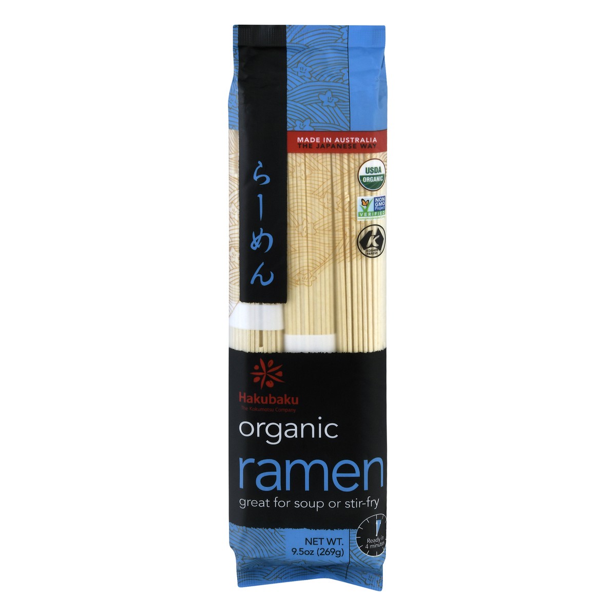 slide 1 of 9, Hakubaku Organic Ramen Noodles, 9.5 oz