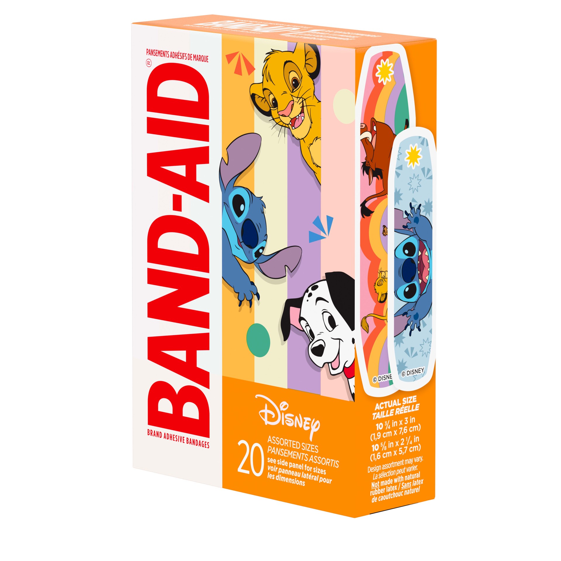slide 4 of 7, BAND-AID Brand Bandages for Kids, Disney Characters, Assorted, 20 ct, 20 ct