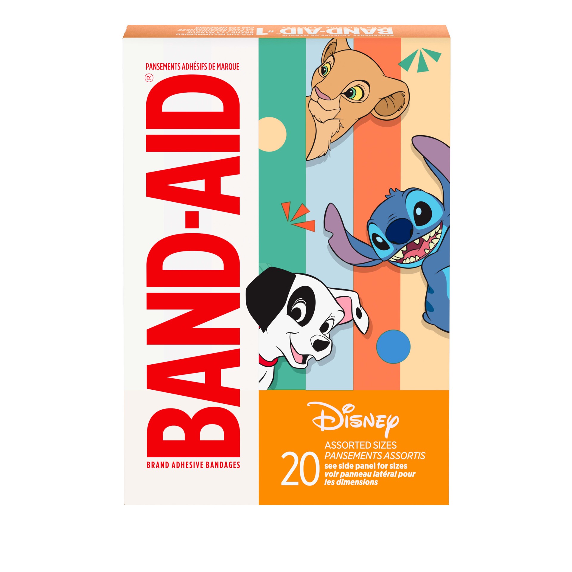 slide 3 of 7, BAND-AID Brand Bandages for Kids, Disney Characters, Assorted, 20 ct, 20 ct