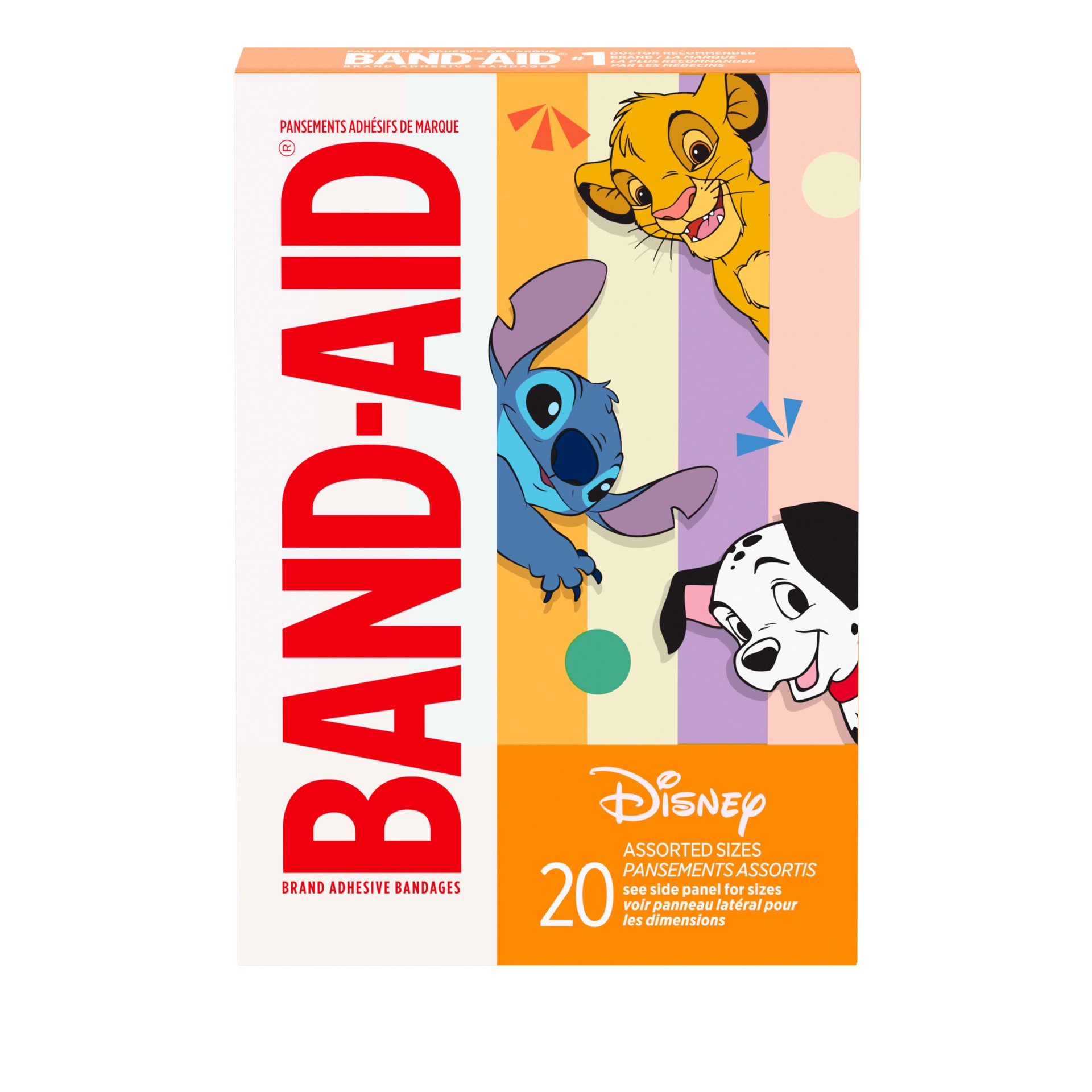 slide 1 of 7, BAND-AID Brand Bandages for Kids, Disney Characters, Assorted, 20 ct, 20 ct