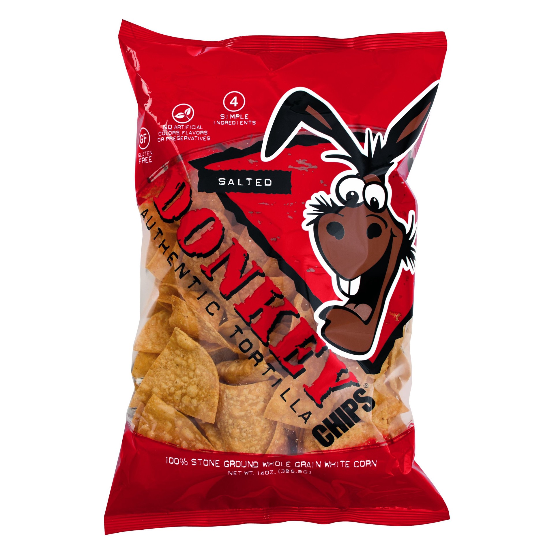 Donkey Brands Salted Tortilla Chips 14 oz Shipt