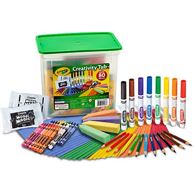 slide 1 of 1, Crayola Creativity Tub, 80 pc