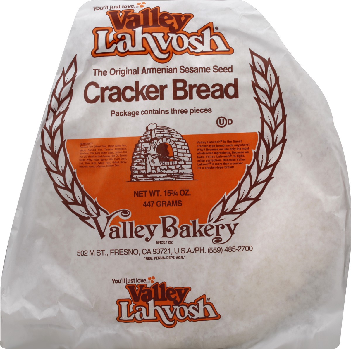 slide 1 of 5, Valley Lahvosh Baking Co. Cracker Bread 15.75 oz, 15.75 oz