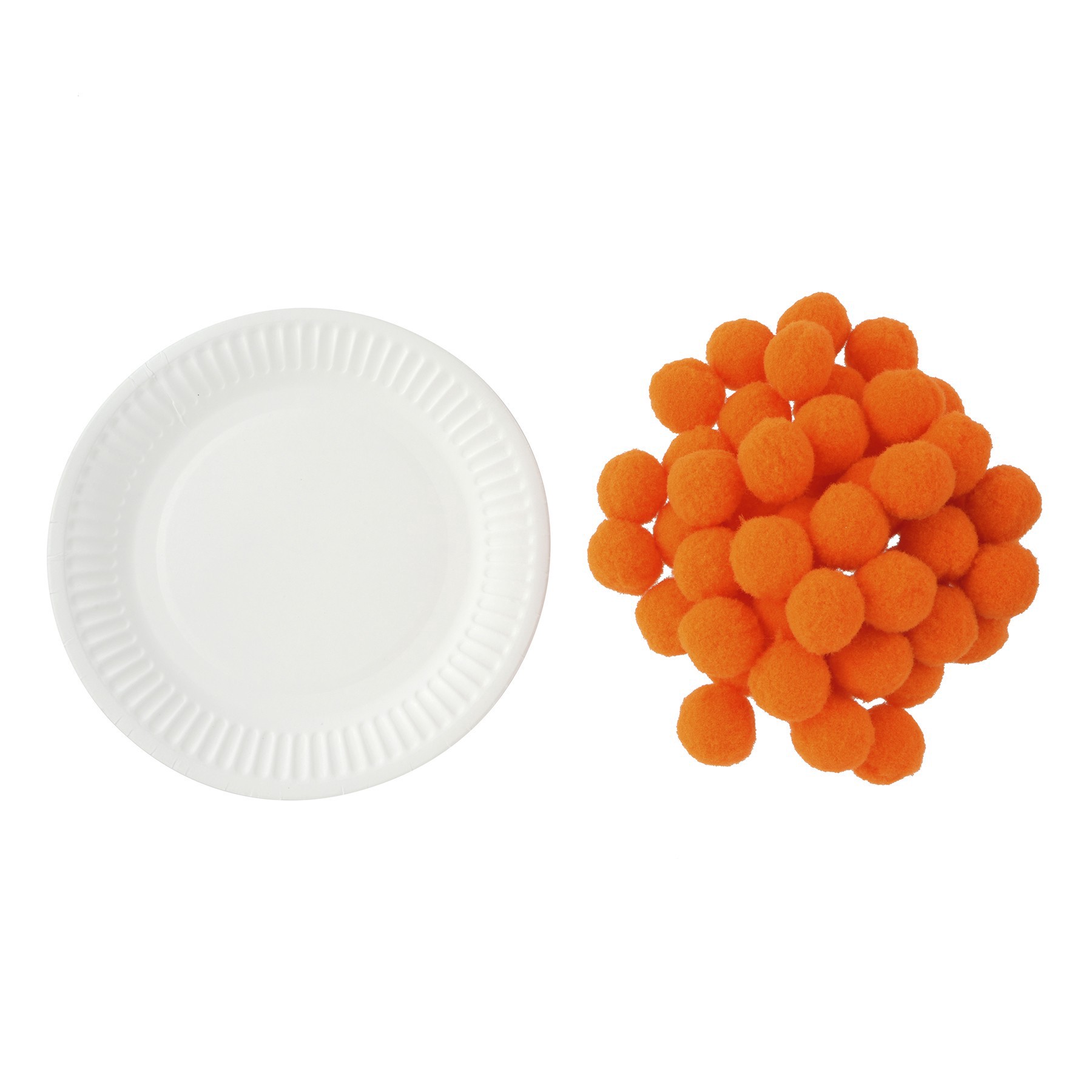 slide 2 of 3, Jack-O'-Lantern Pom Plate Craft Kit By Creatology, 5.5 in x 8 in x 1.5 in