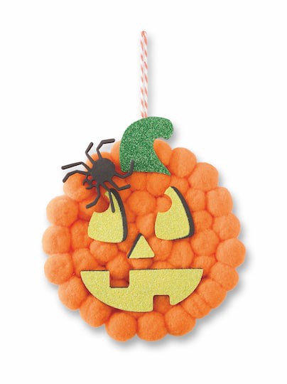 slide 1 of 3, Jack-O'-Lantern Pom Plate Craft Kit By Creatology, 5.5 in x 8 in x 1.5 in